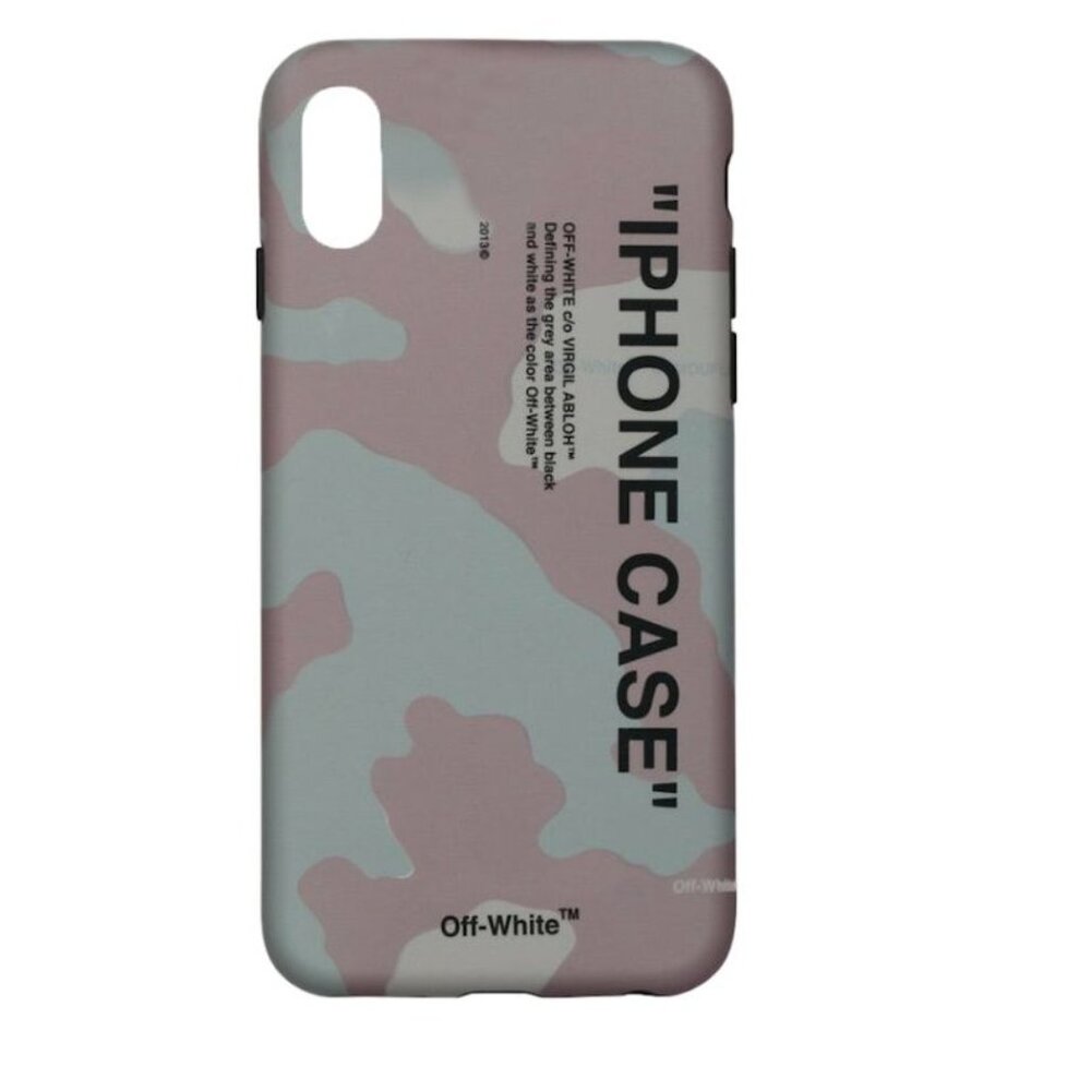 OFF-WHITE Quote iPhone X Case SS19 Camo / Black